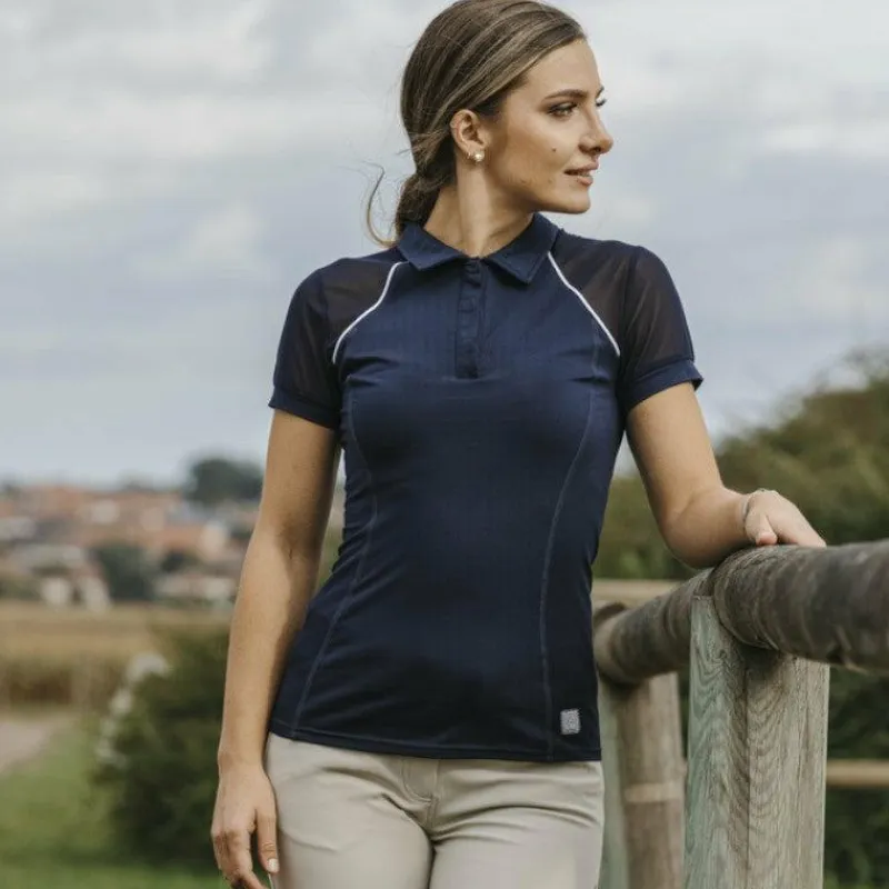 Polos Et Chemises*Equithème - Polo manches courtes femme Agathe Marine