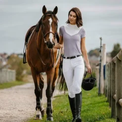 Polos Et Chemises*Equithème - Polo manches courtes femme Lerma Violet