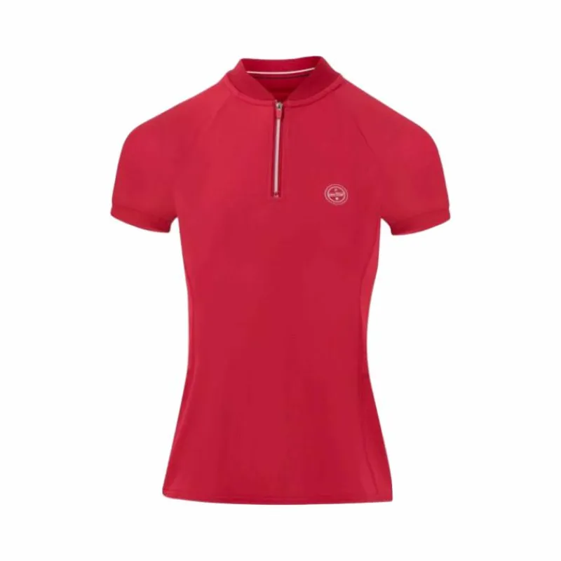 Polos Et Chemises*Equithème - Polo manches courtes femme Emma cerise Rouge