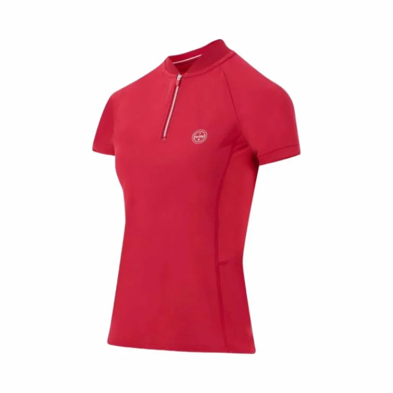 Polos Et Chemises*Equithème - Polo manches courtes femme Emma cerise Rouge