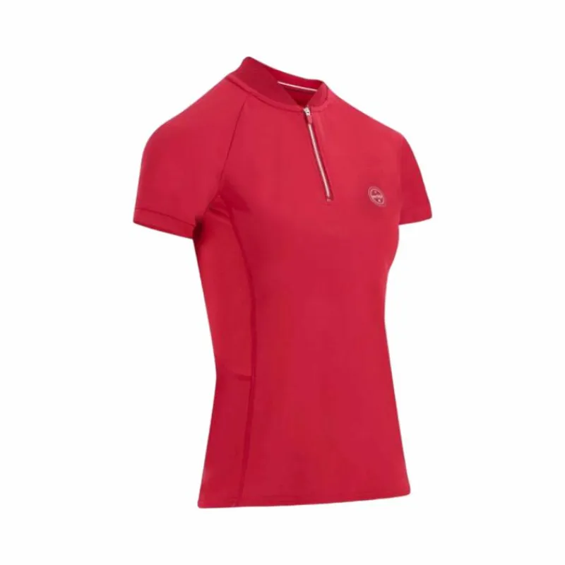 Polos Et Chemises*Equithème - Polo manches courtes femme Emma cerise Rouge
