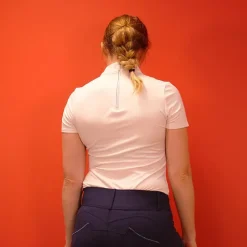 Polos Et Chemises*Equithème - Polo manches courtes concours Valence blanc