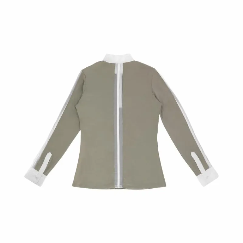- Polo manches longues femme Estoril taupe Polos Et Chemises