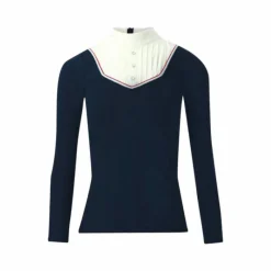 Polos Et Chemises*Equithème - Polo manches longues femme Cabourg Marine