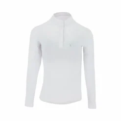 Clearance - Polo manches longues Pékin blanc Polos Et Chemises