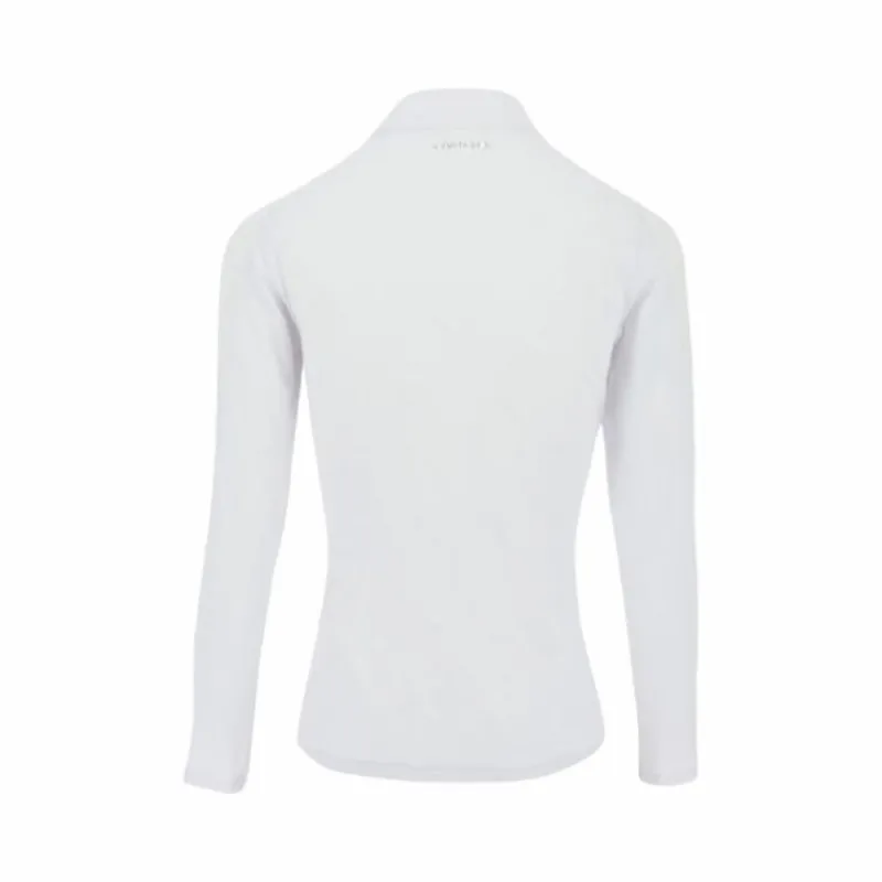 Clearance - Polo manches longues Pékin blanc Polos Et Chemises