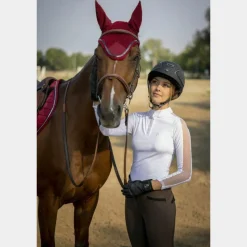 Clearance - Polo manches longues Pékin blanc Polos Et Chemises