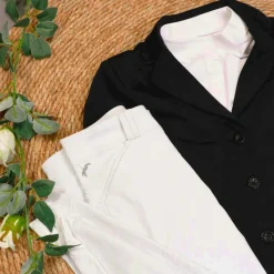 Clearance - Polo manches longues Pékin blanc Polos Et Chemises