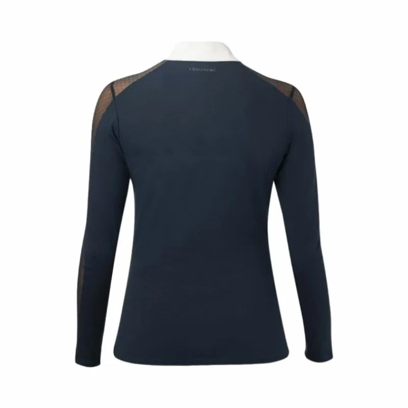 Polos Et Chemises*Equithème - Polo manches longues Pekin marine