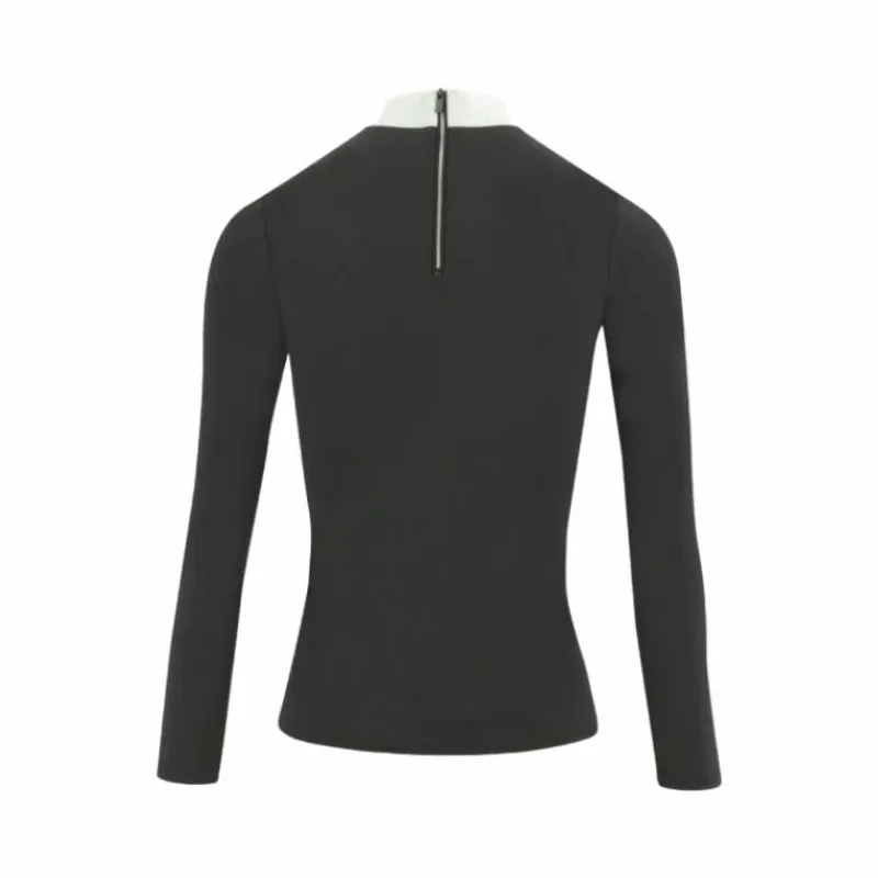 Polos Et Chemises*Equithème - Polo manches longues femme Valencia Noir