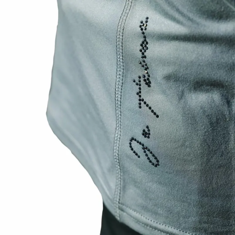 Polos Et Chemises*Equithème - Polo sans manches femme Margot édition Je t'aime sauge Vert