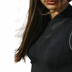 Polos Et Chemises*Equithème - Polo sans manches femme Margot édition Je t'aime Noir