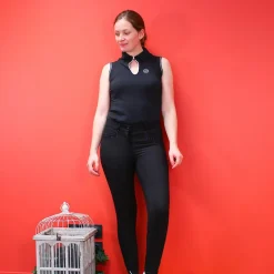 Polos Et Chemises*Equithème - Polo sans manches femme Sarah Noir