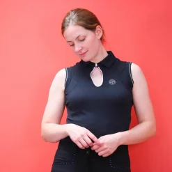 Polos Et Chemises*Equithème - Polo sans manches femme Sarah Noir