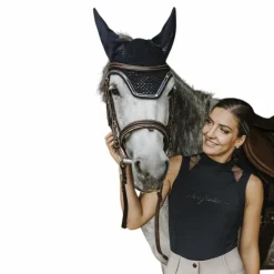 Polos Et Chemises*Equithème - Polo sans manches femme Alba Je t'aime Noir