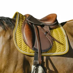 Tapis De Selle Poneys|Tapis De Selle*Equithème - Tapis de selle Softy moutarde Jaune