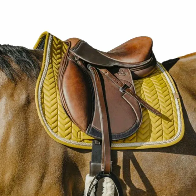 Tapis De Selle Poneys|Tapis De Selle*Equithème - Tapis de selle Softy moutarde Jaune