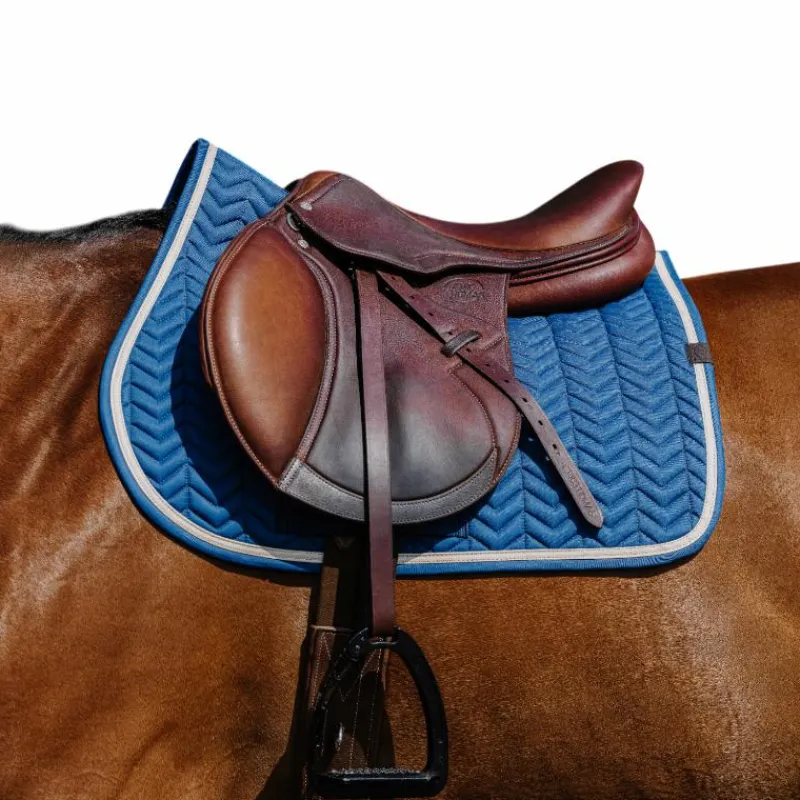 Tapis De Selle Poneys|Tapis De Selle*Equithème - Tapis de selle Softypop pétrole Bleu