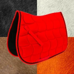 Tapis Cso/ Mixtes|Tapis De Selle*Equithème - Tapis de selle Satin Rouge