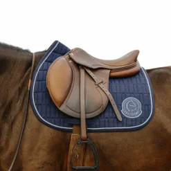 Tapis Cso/ Mixtes|Tapis De Selle*Equithème - Tapis de selle Compet Je t'aime marine Bleu