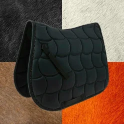 Hot - Tapis de selle Satin noir Tapis Cso/ Mixtes|Tapis De Selle