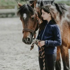 Pulls Et Gilets*Equithème - Veste polaire fille Lena Marine