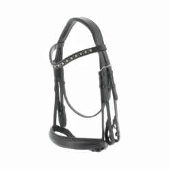 Dressage|Brides*Eric Thomas - Bride doublée Clarino strass Noir