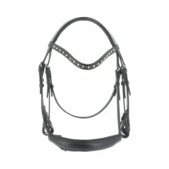 Dressage|Brides*Eric Thomas - Bride doublée Clarino strass Noir