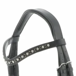 Dressage|Brides*Eric Thomas - Bride doublée Clarino strass Noir