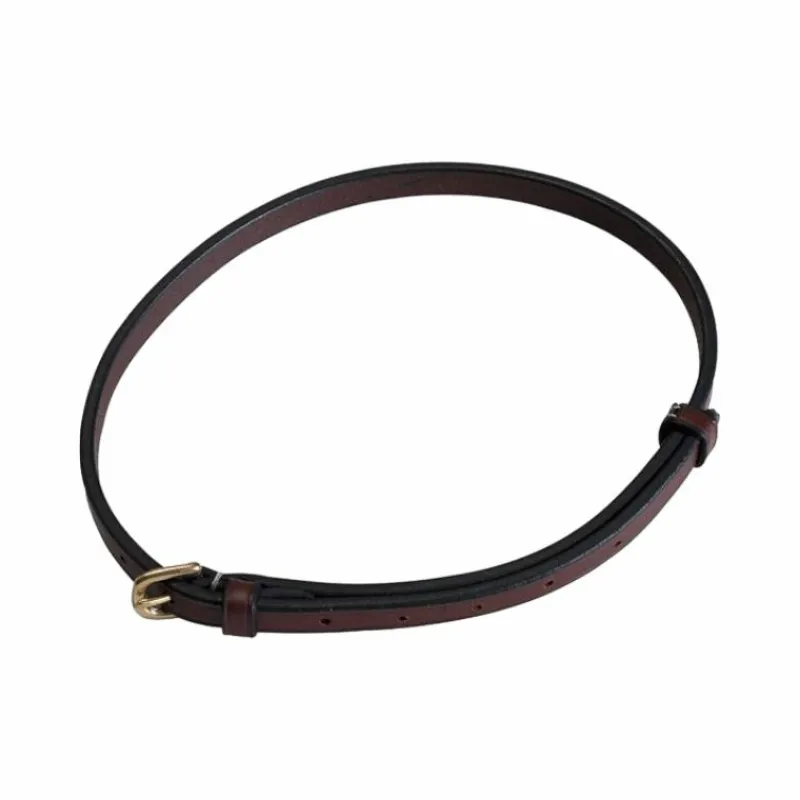 Muserolles*Eric Thomas - Lanière pour muserolle combinée havane 9 mm