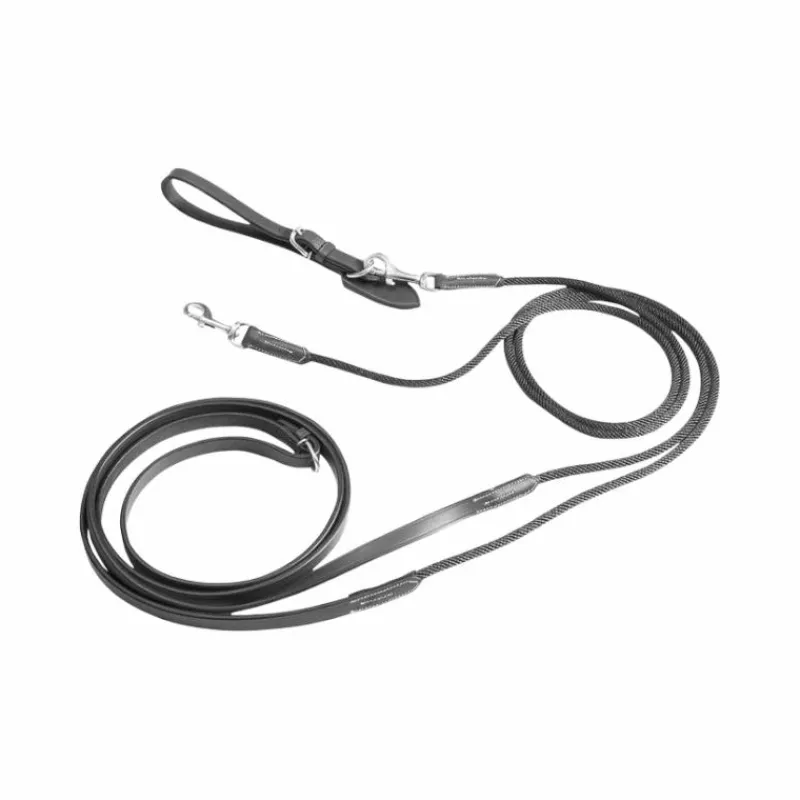 Rênes Allemandes*Eric Thomas - Rênes allemandes cuir et corde Noir