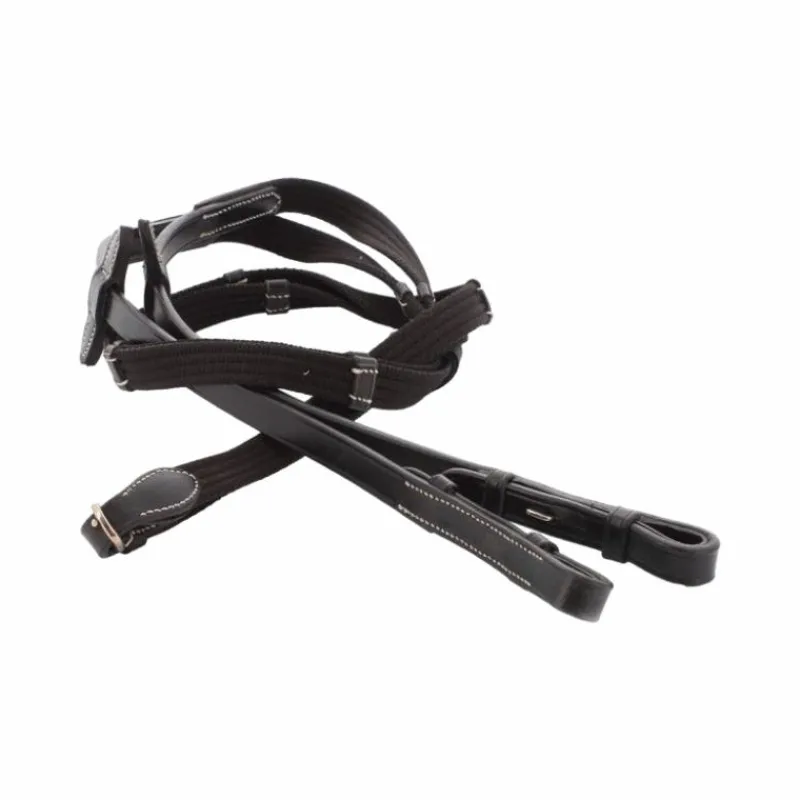 Rênes Et Arrêtoirs De Rênes Poneys|Rênes Et Arrêtoirs De Rênes*Eric Thomas - Rênes sangles "PRO" noir