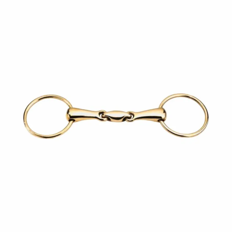 Mors Deux Anneaux|Mors Poneys*Feeling - Mors 2 anneaux anatomique cyprium Doré