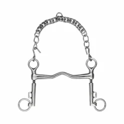 Sale - Mors Saumur à pompe branches courtes inox satin Mors De Bride