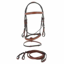 Bridons Poneys|Bridons*Flags & Cup - Bridon Oslo avec rênes marron Havane