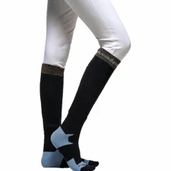 Chaussettes D'Équitation*Flags & Cup - Chaussettes d'équitation femme Olbia / iris Noir