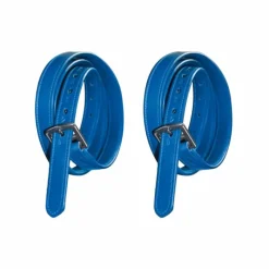 Étrivières*Flags & Cup - Etrivières nylon gainé et cuir électrique Bleu