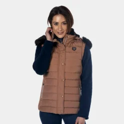 Blousons Et Manteaux*Flags & Cup - Gilet sans manches femme Kenora moka Marron