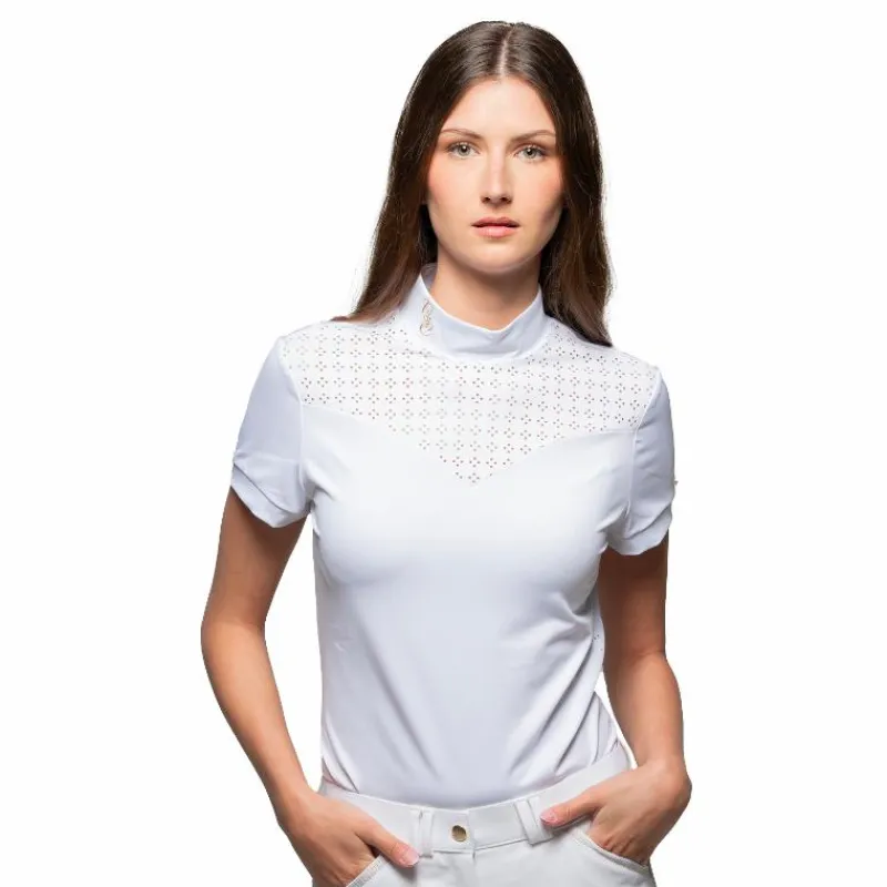 Polos Et Chemises*Flags & Cup - Polo de concours manches courtes femme Isla Blanc