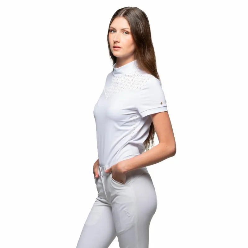 Polos Et Chemises*Flags & Cup - Polo de concours manches courtes femme Isla Blanc