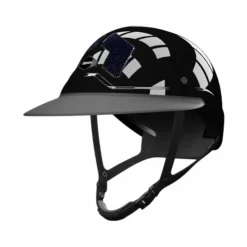 Casques D'Équitation À Visière Polo|Casques D'Équitation*Flex On - Casque d'équitation Armet Star grilles marine visière Angel Noir