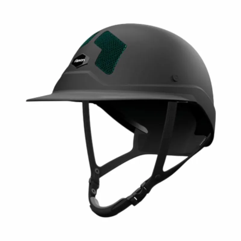Casques D'Équitation À Visière Standard|Casques D'Équitation*Flex On - Casque d'équitation Armet Dark grilles vert anglais visière Mixte Noir