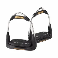 Clearance - Étriers Air's édition glitter gold plancher plat/ oeil orienté Dressage|Étriers Classiques