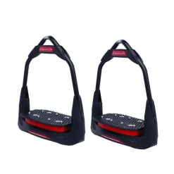 Étriers Classiques*Freejump - Étriers Air's Full black plancher plat / oeil orienté / rouge Noir