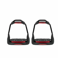 Étriers Classiques*Freejump - Étriers Air's Full black plancher incliné / oeil droit / rouge Noir