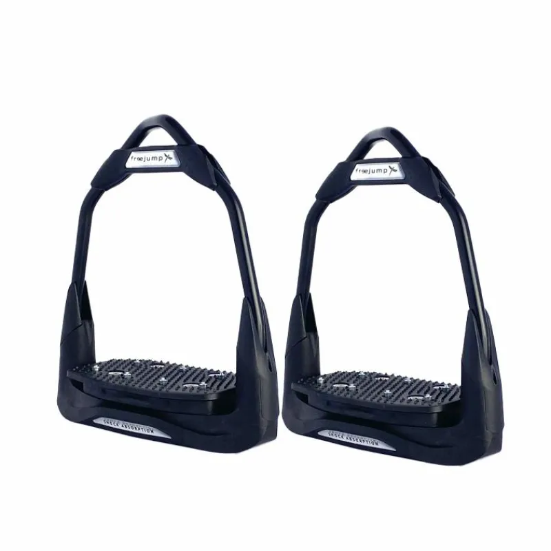 Étriers Classiques*Freejump - Étriers Air's Full black plancher plat / oeil orienté Noir