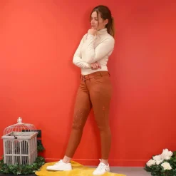 Pantalons D'Équitation*GEM - Pantalon d'équitation femme Dark terracota Orange