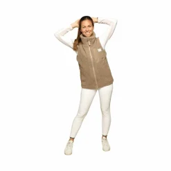 Pulls Et Gilets*GEM - Veste sans manches mouton On femme chataigne Beige