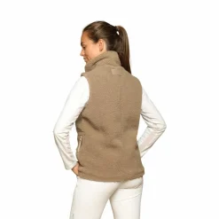 Pulls Et Gilets*GEM - Veste sans manches mouton On femme chataigne Beige