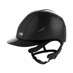 Discount - Casque d'équitation Easy EVO TLS black shiny Casques D'Équitation À Visière Polo|Casques D'Équitation